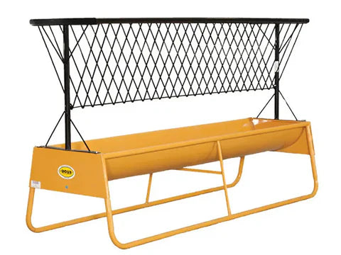 Sioux Steel 10-Foot Bunk Feeder built with heavy-duty steel for efficient and durable cattle feeding on the ranch.