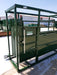 Cornerless crowd tub attached to C-Series Cattle Adjustable Alley – enhances cattle movement and reduces stress