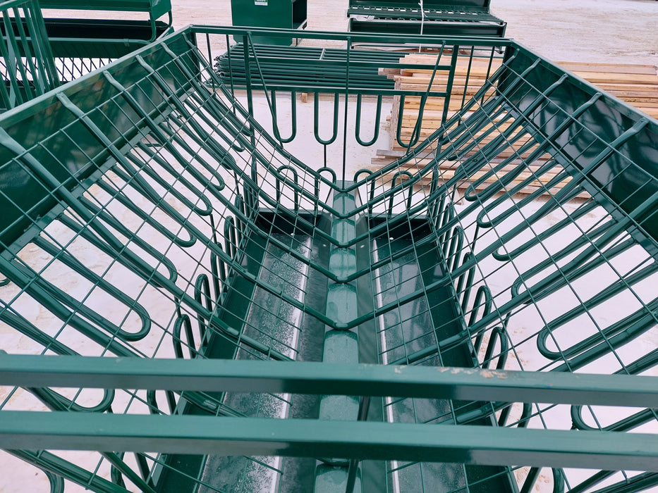 Versatile Goat Round Bale Feeder Suitable for Hay, Silage, and Square Bales