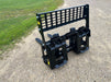 Stinger hydraulic skid steer pallet forks lifting heavy pallet – heavy-duty attachment built for precise and efficient material handling.