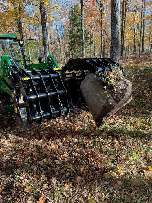Compact Tractor Grapple Bucket | Heavy-Duty Clam Grapple by Stinger