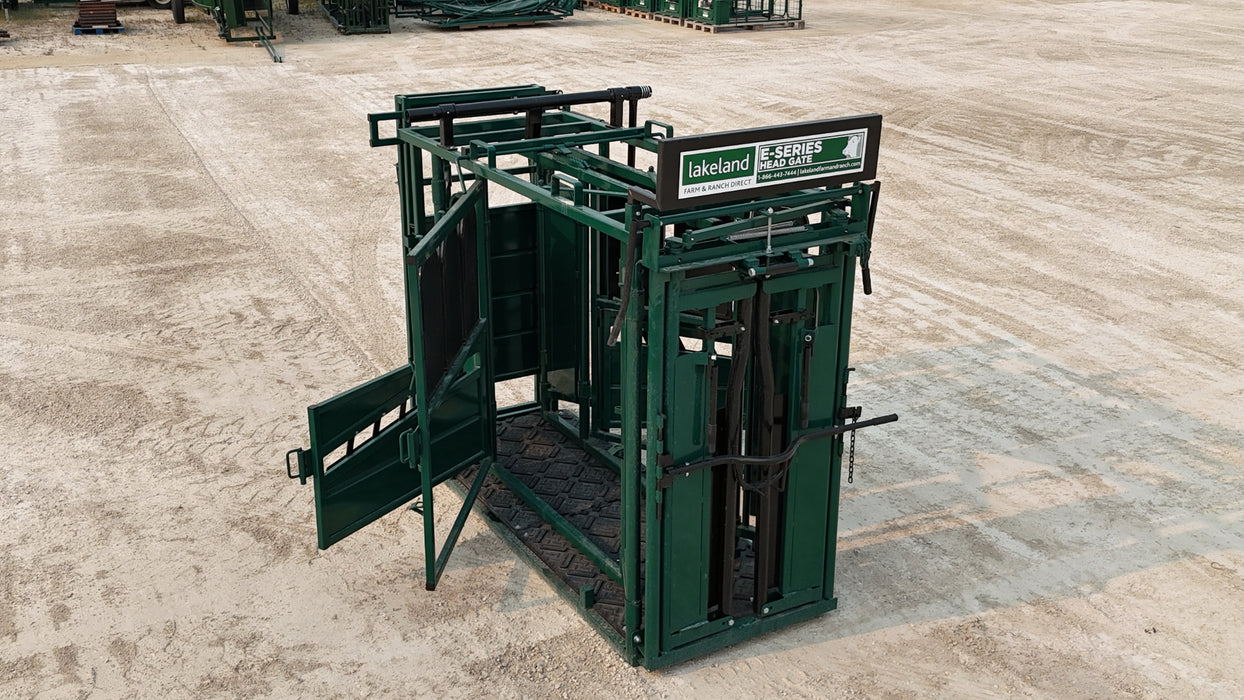 Side profile of heavy-duty Cattle Squeeze Chute designed for ranch and farm use