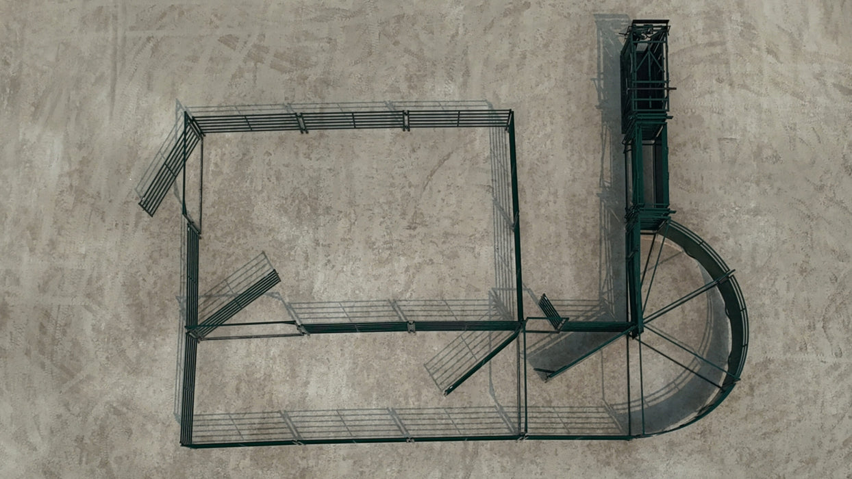 Professional Cattle Handling System – Lakeland E3000 model with integrated corral and adjustable alley