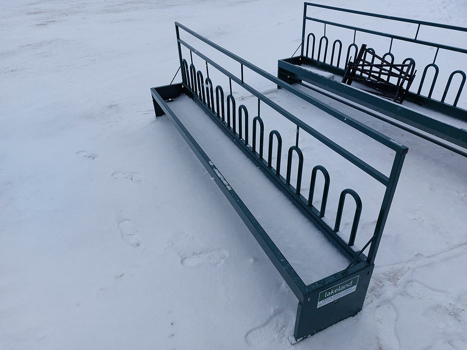 Lakeland Sheep Fence Line Feeder – Tombstone Hay & Grain Bunk for Farm Use