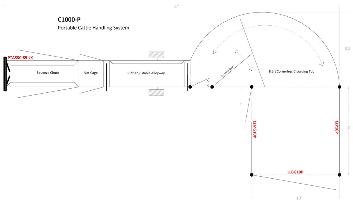 Complete Portable Cattle Handling System – C1000-P by Lakeland, engineered for modern ranch performance