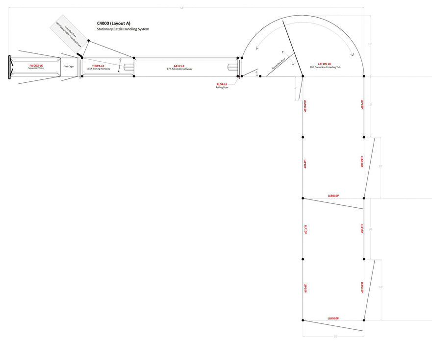 Complete Cattle Handling System – Lakeland C4000 model with crowd tub, adjustable alley, and head gate