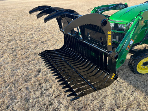 I need you to create 5 compelling, seo-optimized, descriptive, alt text for the images on my 
product page for the “Compact Rock Grapple Bucket for Skid Steers – Heavy-Duty Attachment“
Make sure to optimize these Alt Text for the keyword “Skid Steer Grapple Bucket”
