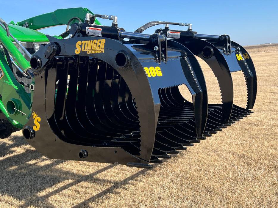 Compact Rock Grapple Bucket for Skid Steers – Heavy-Duty Attachment