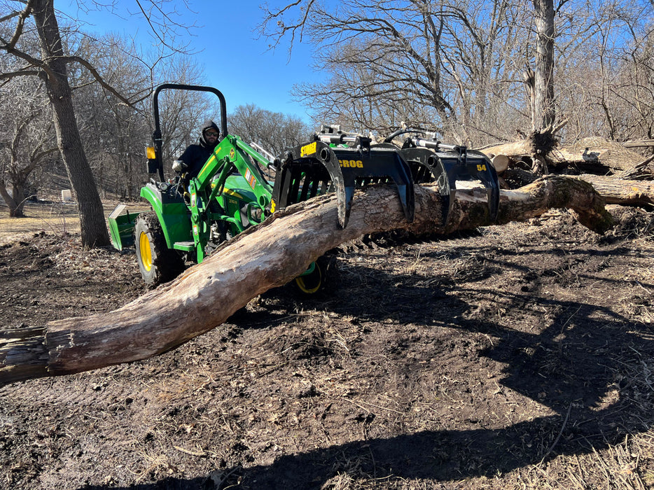 Compact Rock Grapple Bucket for Skid Steers – Heavy-Duty Attachment