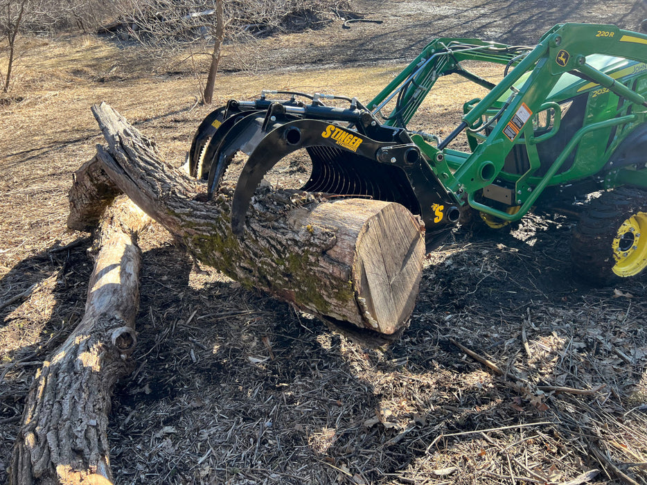 Compact Rock Grapple Bucket for Skid Steers – Heavy-Duty Attachment