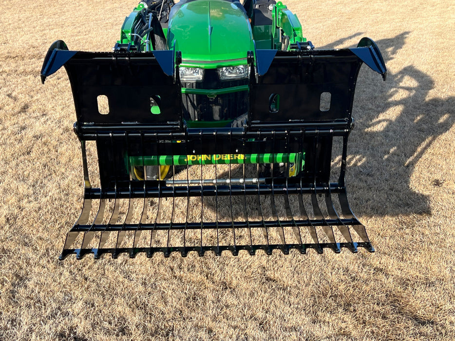 Compact Rock Grapple Bucket for Skid Steers – Heavy-Duty Attachment