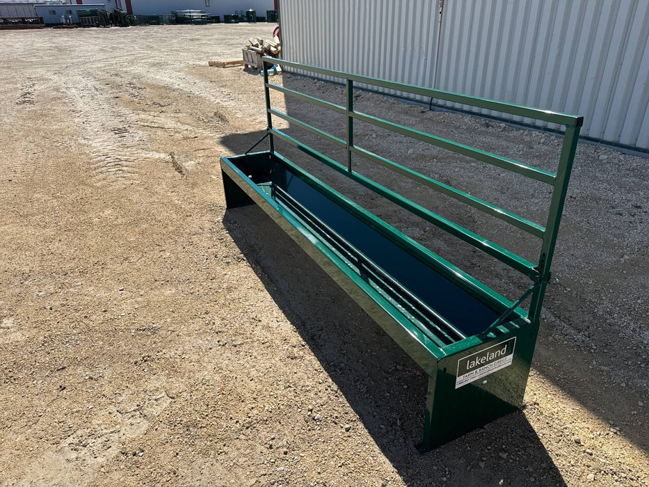 Heavy-Duty Sheep Fence Line Feeder with Adjustable Bars for Safe Feeding Access