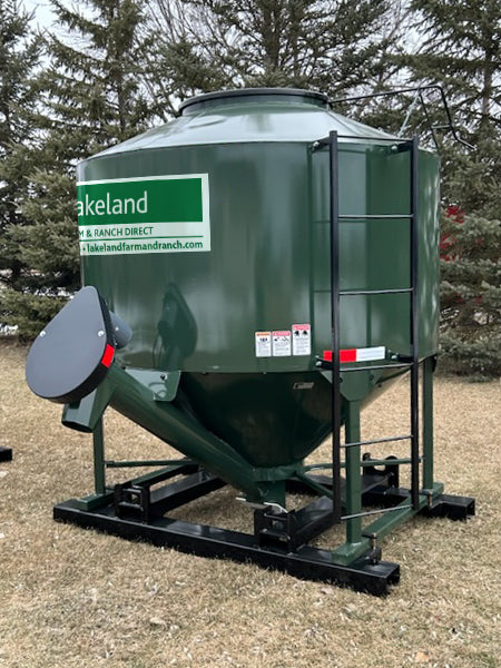 Lakeland 95 Bushel Portable Feed Bin – heavy-duty mobile feeder designed for efficient livestock feeding operations