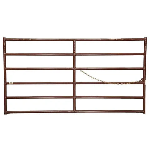 HiQual Super Six 2-Inch Livestock Gate engineered for maximum strength and durability in cattle and livestock handling.