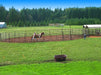 Ranch setup with HiQual 40' Round Pen providing secure, circular enclosure ideal for horse exercise and livestock handling.