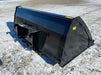 Skid steer bucket filled with silage on dairy farm – heavy-duty tool for efficient feed and material handling operations.