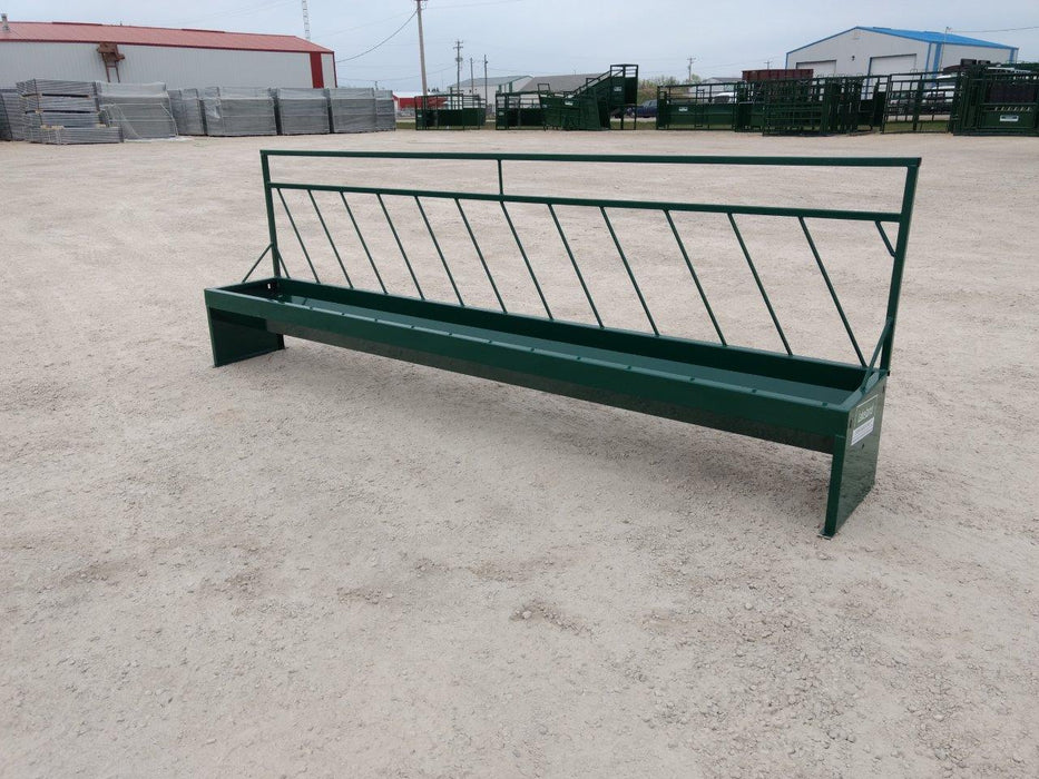 Weather-Resistant Sheep Fence Line Feeder with Sturdy Slanted Feed Bunks