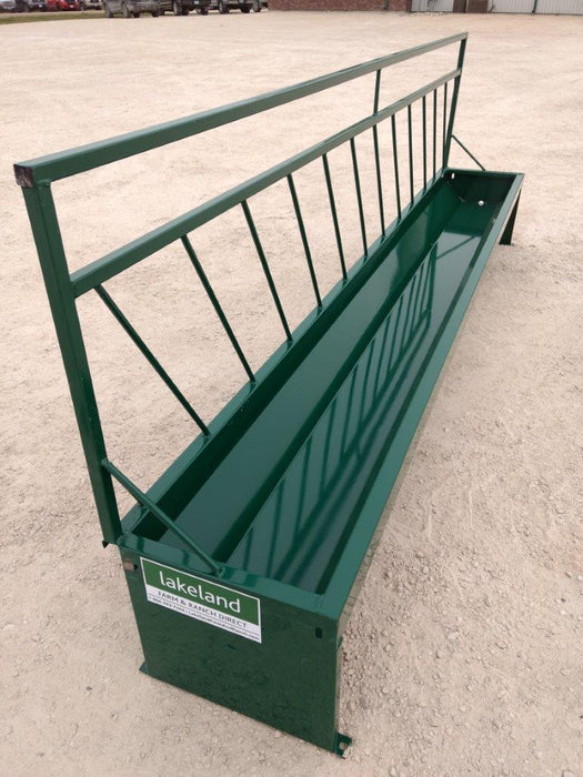 Durable Steel Sheep Fence Line Feeder with Reinforced Slant Bar Design