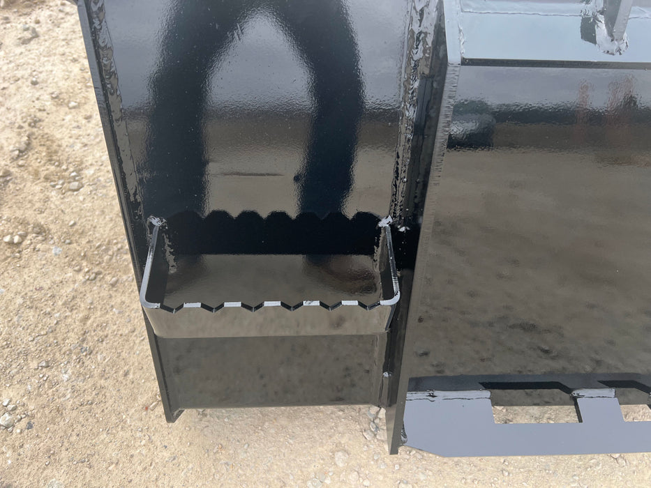 Stinger heavy-duty skid steer material bucket handling gravel – precision-built Series 1 model for long-lasting power and performance.