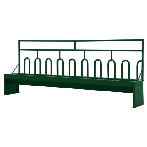 Tombstone-Style Sheep Fence Line Feeder for Hay and Grain Feeding Efficiency