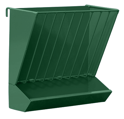 Hanging Sheep Hay Feeder with trough for efficient hay and grain feeding in barns