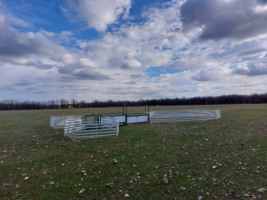 Portable Sheep Handling System with Anti-Slip Flooring and Secure Panels