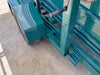 Rear view of Lakeland E-Series portable loading chute for cattle highlighting safety gates and height adjustment mechanism