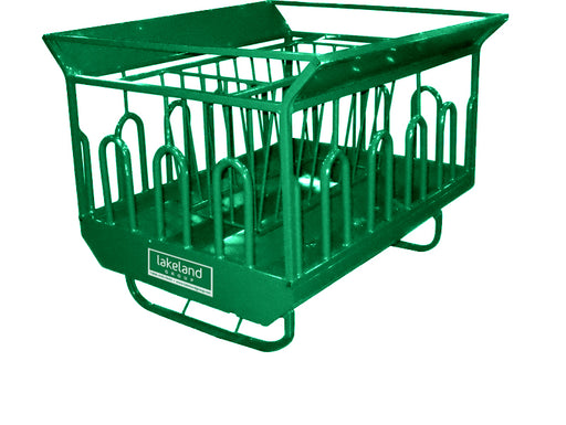 Compact 4ft Goat Round Bale Feeder with Small Tombstone Design for Safe Hay Feeding