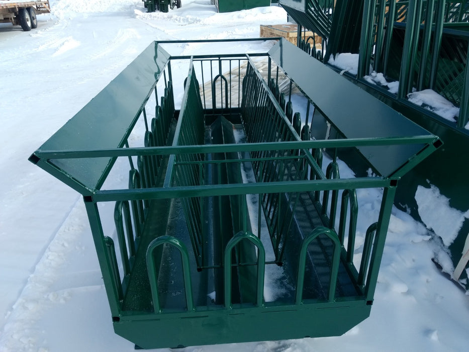 Weather-Resistant Sheep Round Bale Feeder Ideal for Outdoor Farm Use