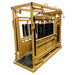 Sioux Steel Manual Squeeze Cattle Chute with no palp cage designed for safe and efficient livestock restraint.