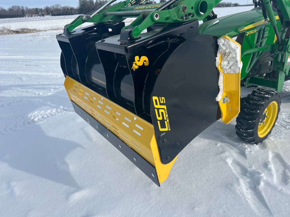 Compact Snow Pusher Attachment for Skid Steer & Compact Tractor
