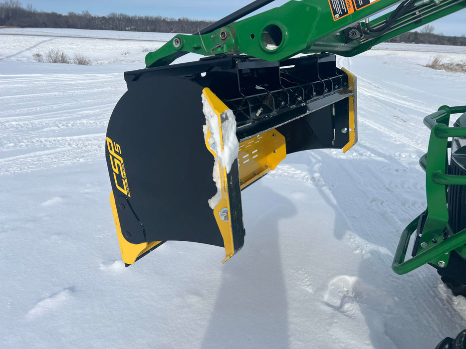 Compact Snow Pusher Attachment for Skid Steer & Compact Tractor