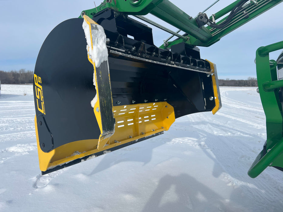 Compact Snow Pusher Attachment for Skid Steer & Compact Tractor