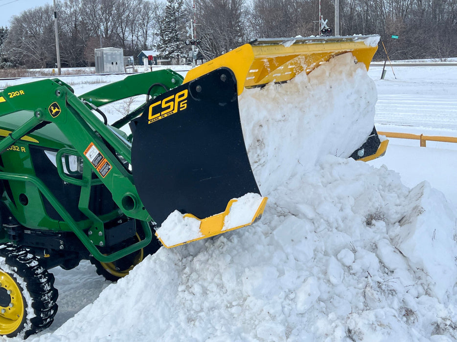 Compact Snow Pusher Attachment for Skid Steer & Compact Tractor