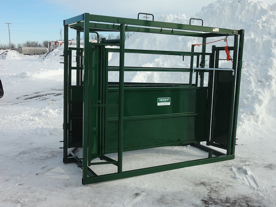 Heavy-duty Adjustable Cattle Alley by Lakeland – 8.5ft splitting section for smooth cattle flow management