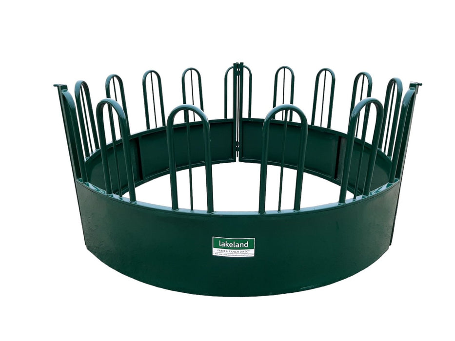 Lakeland Heavy-Duty Round Bale Feeder Horse – tombstone design for safe, efficient, and durable horse feeding