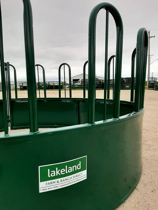 Round Bale Hay Feeder by Lakeland – heavy-duty tombstone style built for long-lasting performance on the ranch
