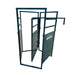 Heavy-duty steel two-way sort gate used in cattle sorting systems for quick and safe livestock direction control