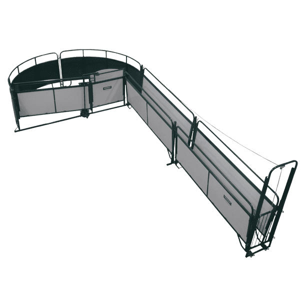Lakeland sheep handling system with modular crowding chute for goats and sheep