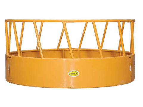 Sioux Steel Closed Bottom cattle hay feeder designed to reduce hay waste and provide durable feeding for livestock.