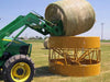 Ranch setup with Sioux Steel cattle hay feeder providing safe, durable, and efficient hay access for cattle herds.