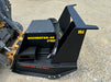 Heavy-duty Stinger Decimator skid steer disc mulcher cutting dense brush – durable attachment designed for professional land clearing work.