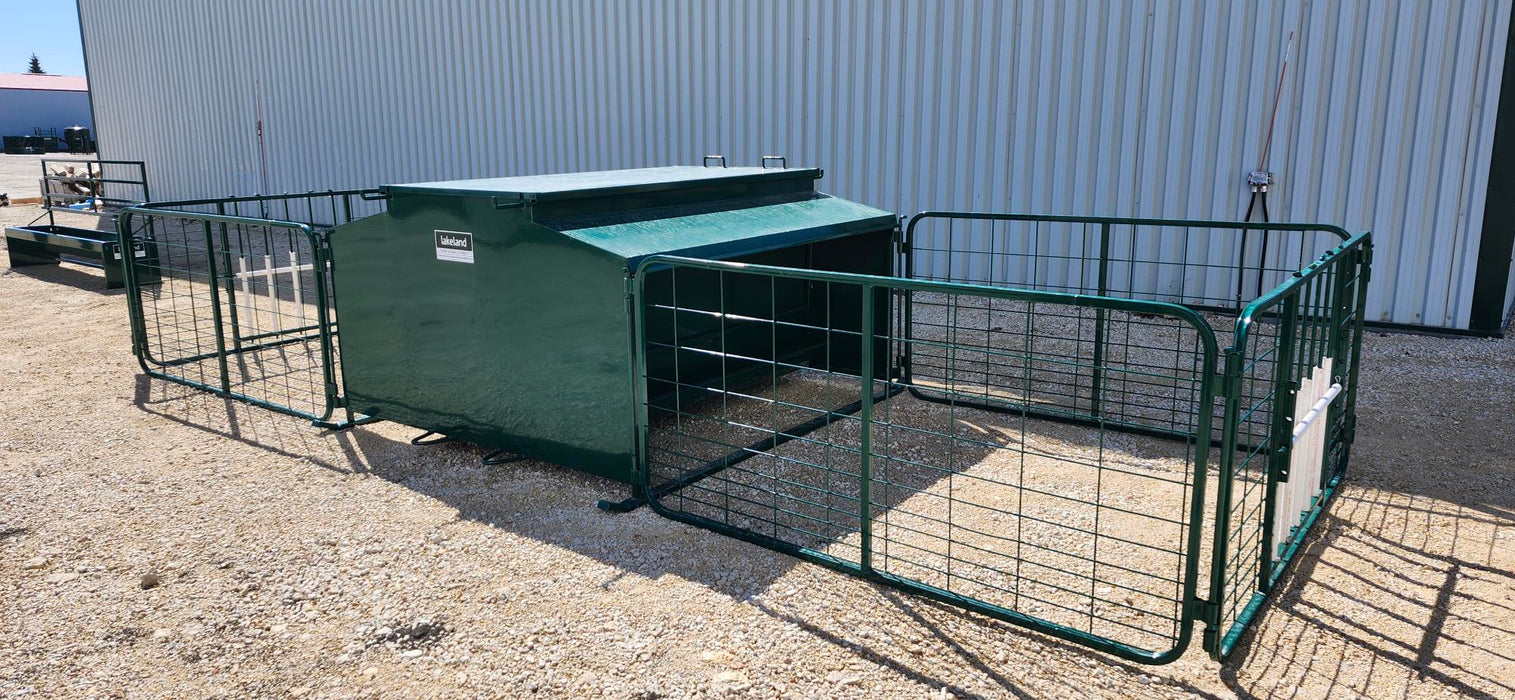 Heavy-Duty Goat Creep Feeder with Adjustable Feed Doors for Young Goats