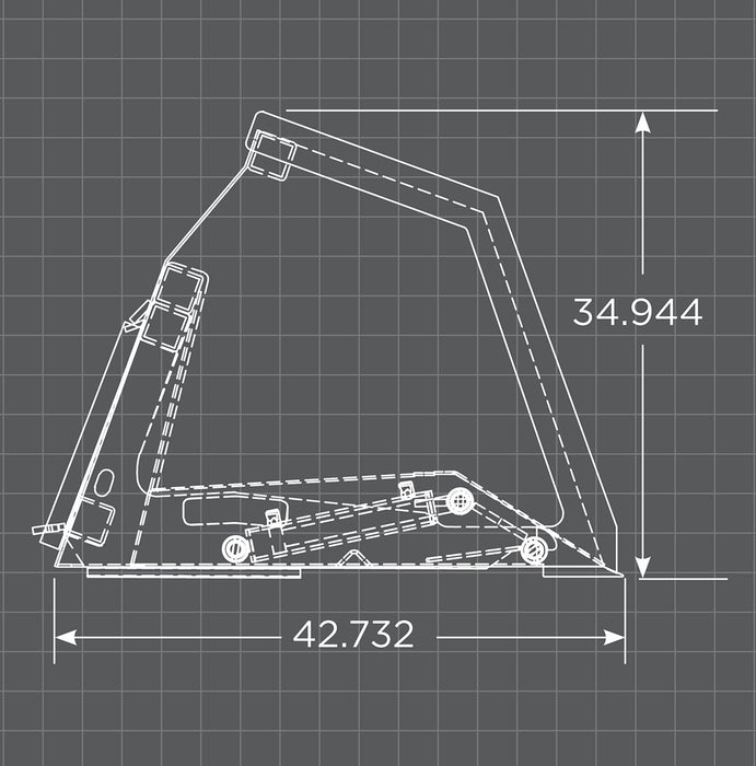 Heavy-duty dump bucket by Loflin Fabrication featuring reinforced steel construction for reliable performance in construction and agriculture.