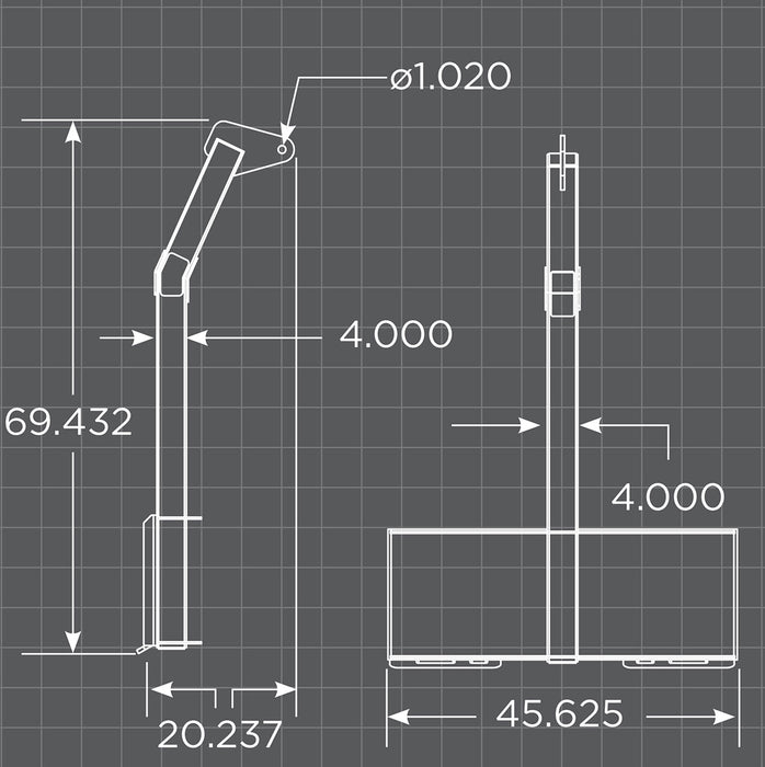 Heavy-duty skid steer tree boom by Loflin Fabrication moving large trees and branches – reliable lifting attachment built for precision and strength on any jobsite.